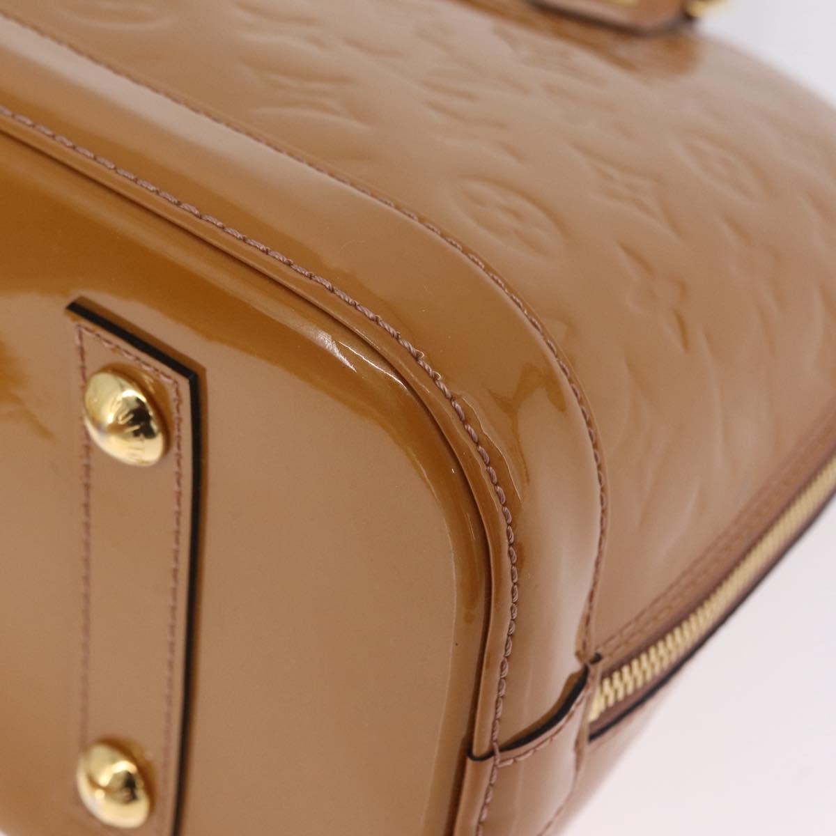 LOUIS VUITTON Monogram Vernis Alma PM Bag Rose Velours M91583 LV Auth 213007A