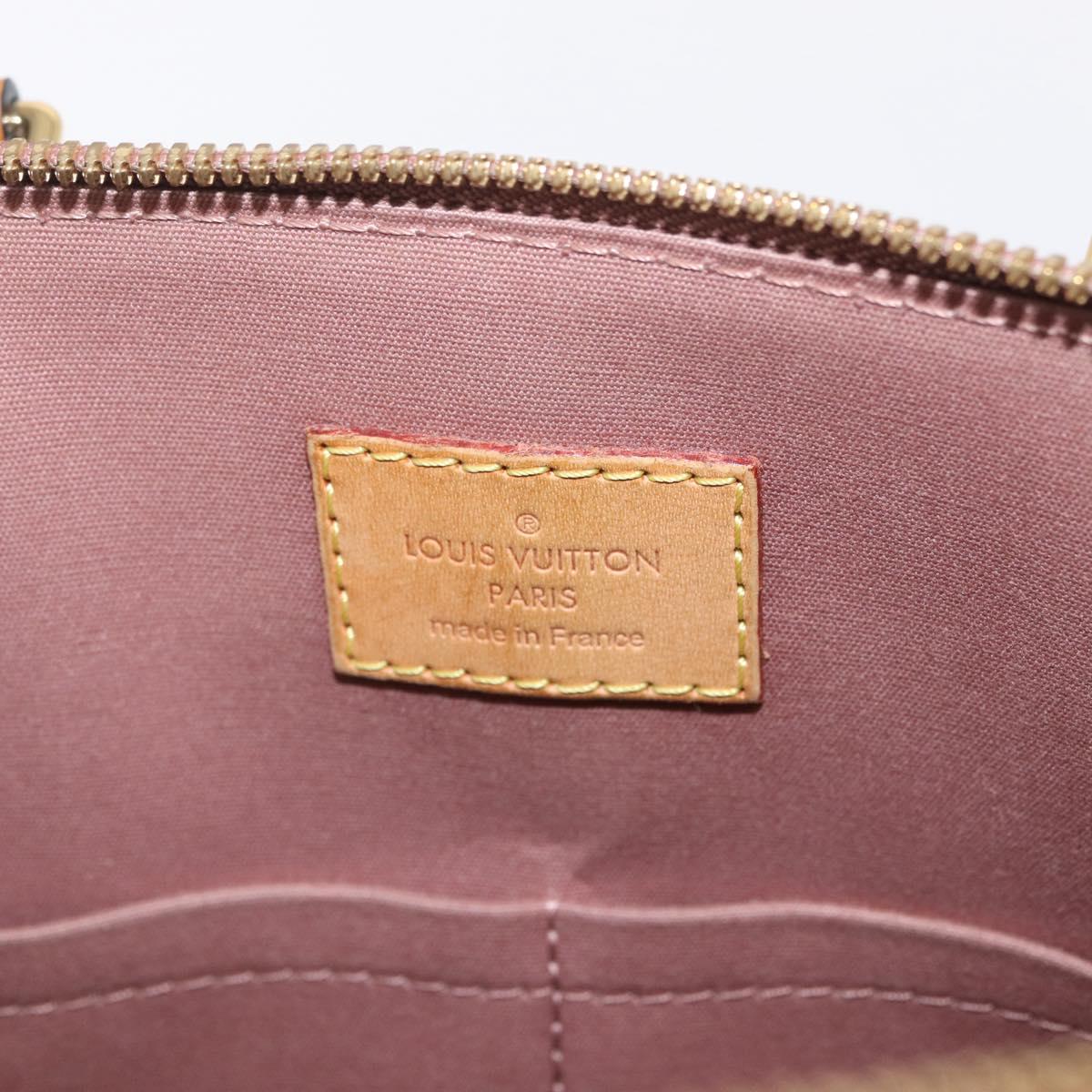 LOUIS VUITTON Monogram Vernis Alma PM Bag Rose Velours M91583 LV Auth 213007A