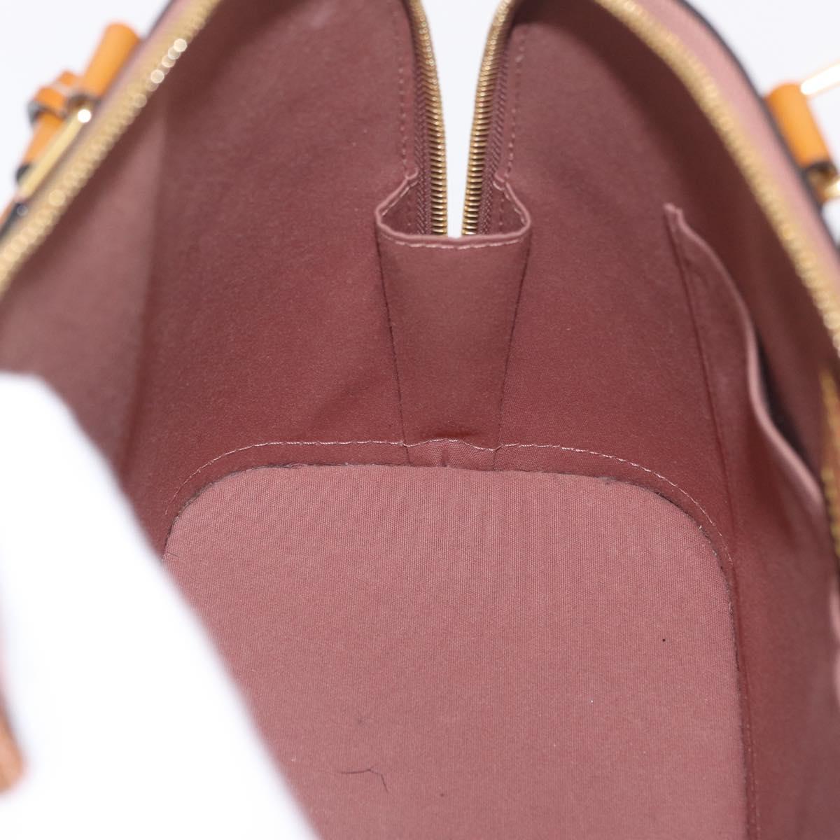 LOUIS VUITTON Monogram Vernis Alma PM Bag Rose Velours M91583 LV Auth 213007A