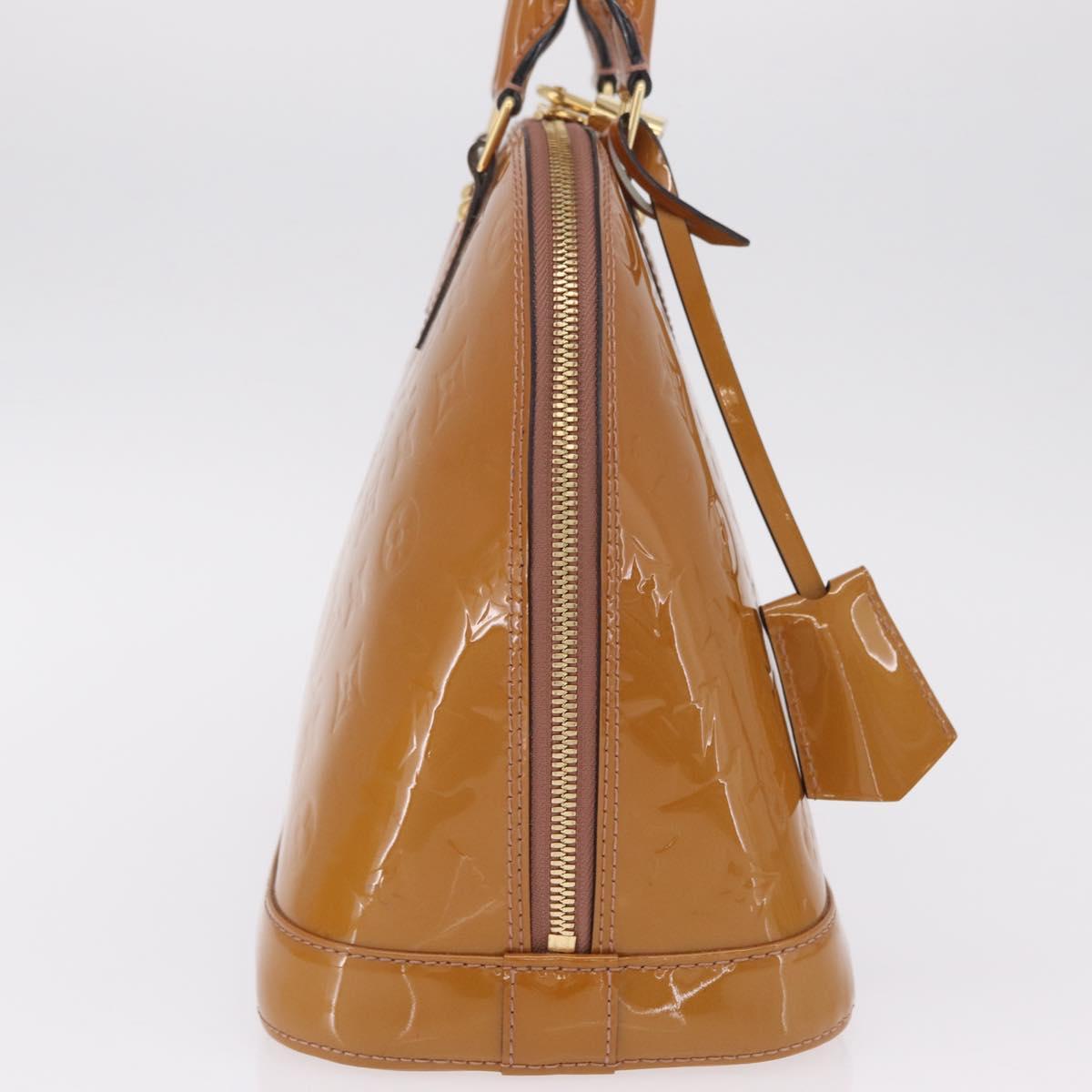 LOUIS VUITTON Monogram Vernis Alma PM Bag Rose Velours M91583 LV Auth 213007A