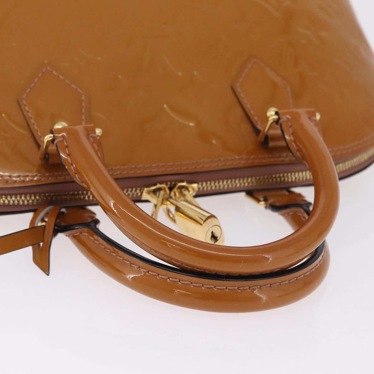 LOUIS VUITTON Monogram Vernis Alma PM Bag Rose Velours M91583 LV Auth 213007A