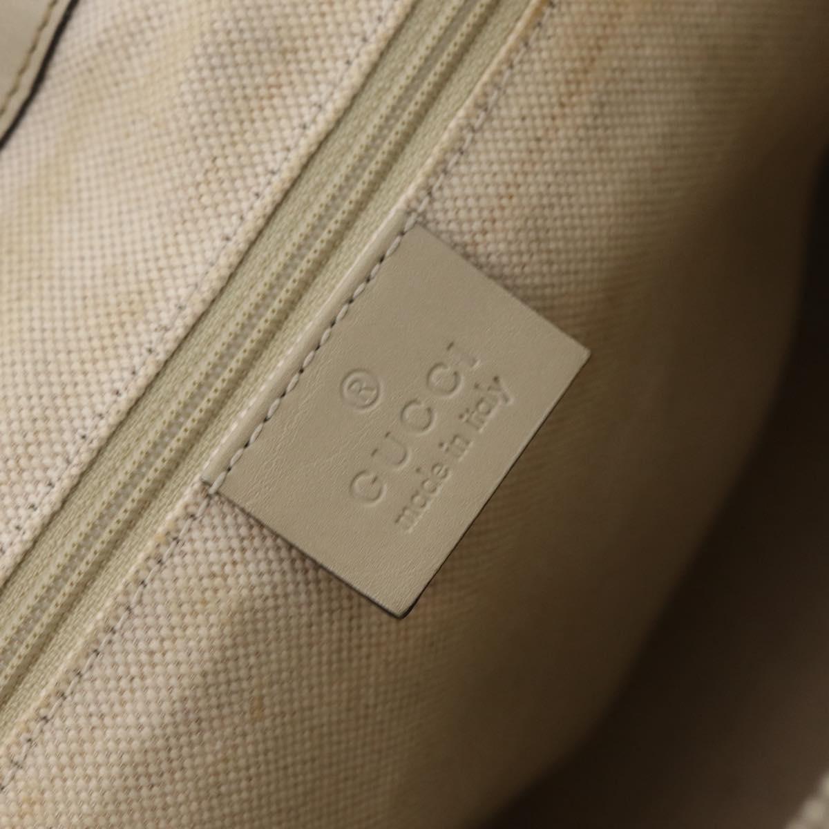GUCCI GG Canvas Hand Bag Beige Gold 247902 Auth 213008