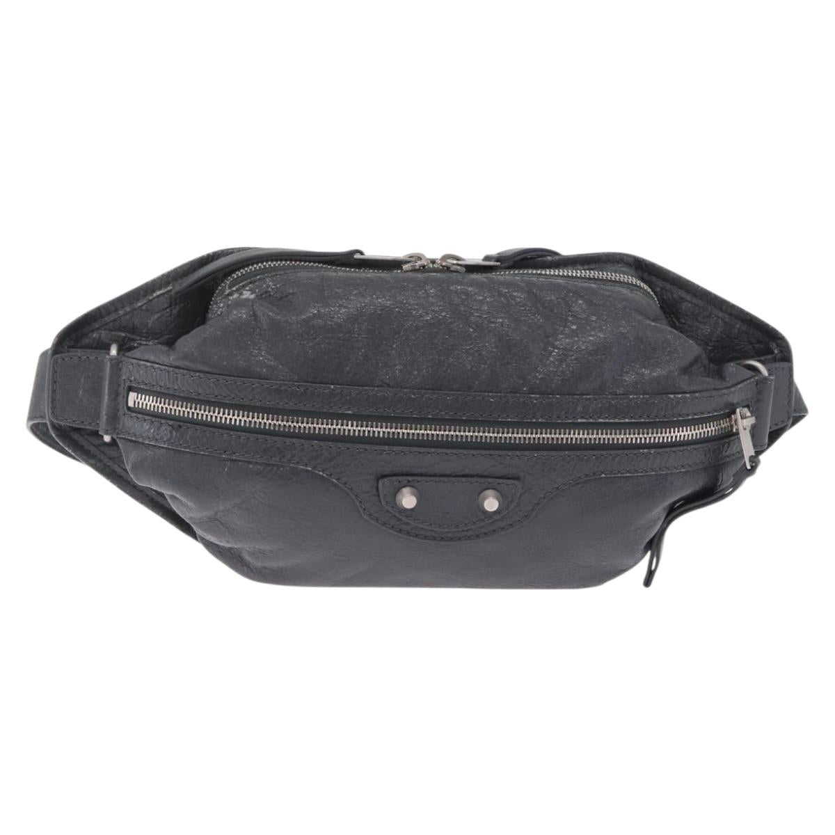 Balenciaga Body Bag Leather Gray 542013 Auth 213012A