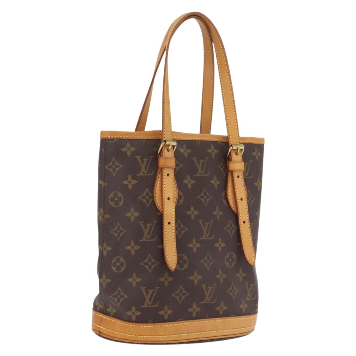 LOUIS VUITTON Monogram Bucket PM Shoulder Bag M42238 LV Auth 213022