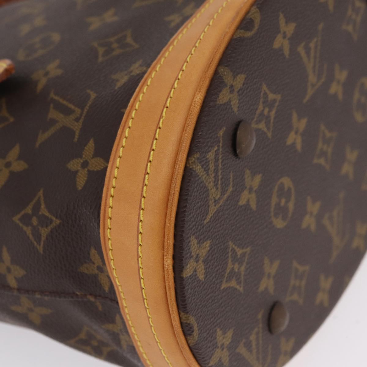 LOUIS VUITTON Monogram Bucket PM Shoulder Bag M42238 LV Auth 213022