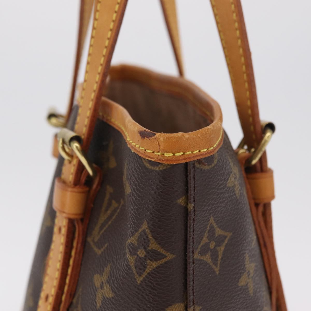 LOUIS VUITTON Monogram Bucket PM Shoulder Bag M42238 LV Auth 213022