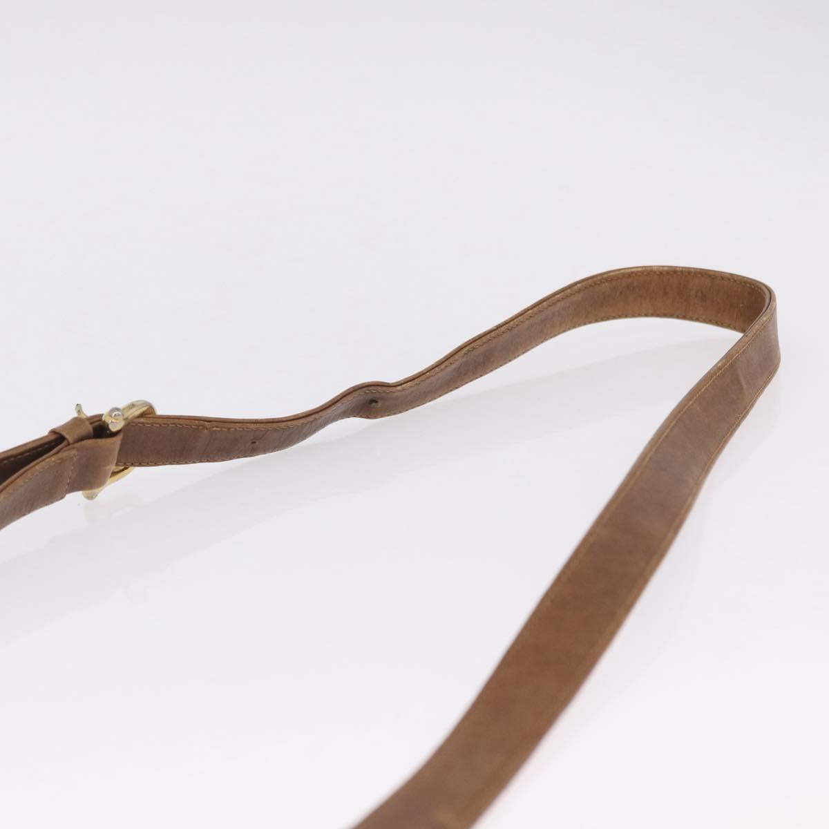 CELINE C Sulky Horse Carriage Shoulder Bag PVC Beige Gold Auth 213023