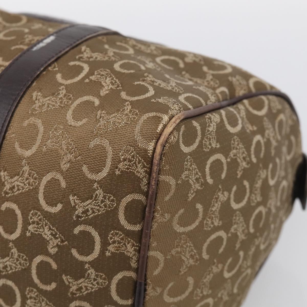 CELINE C Sulky Hand Bag Canvas Brown Gold Auth 213024