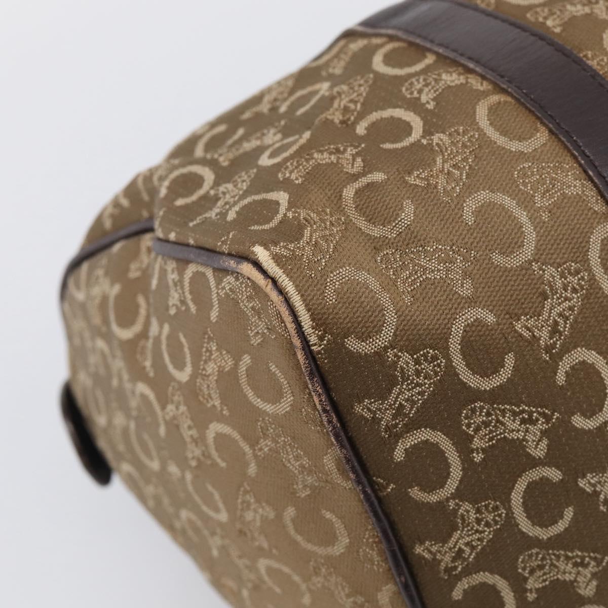 CELINE C Sulky Hand Bag Canvas Brown Gold Auth 213024