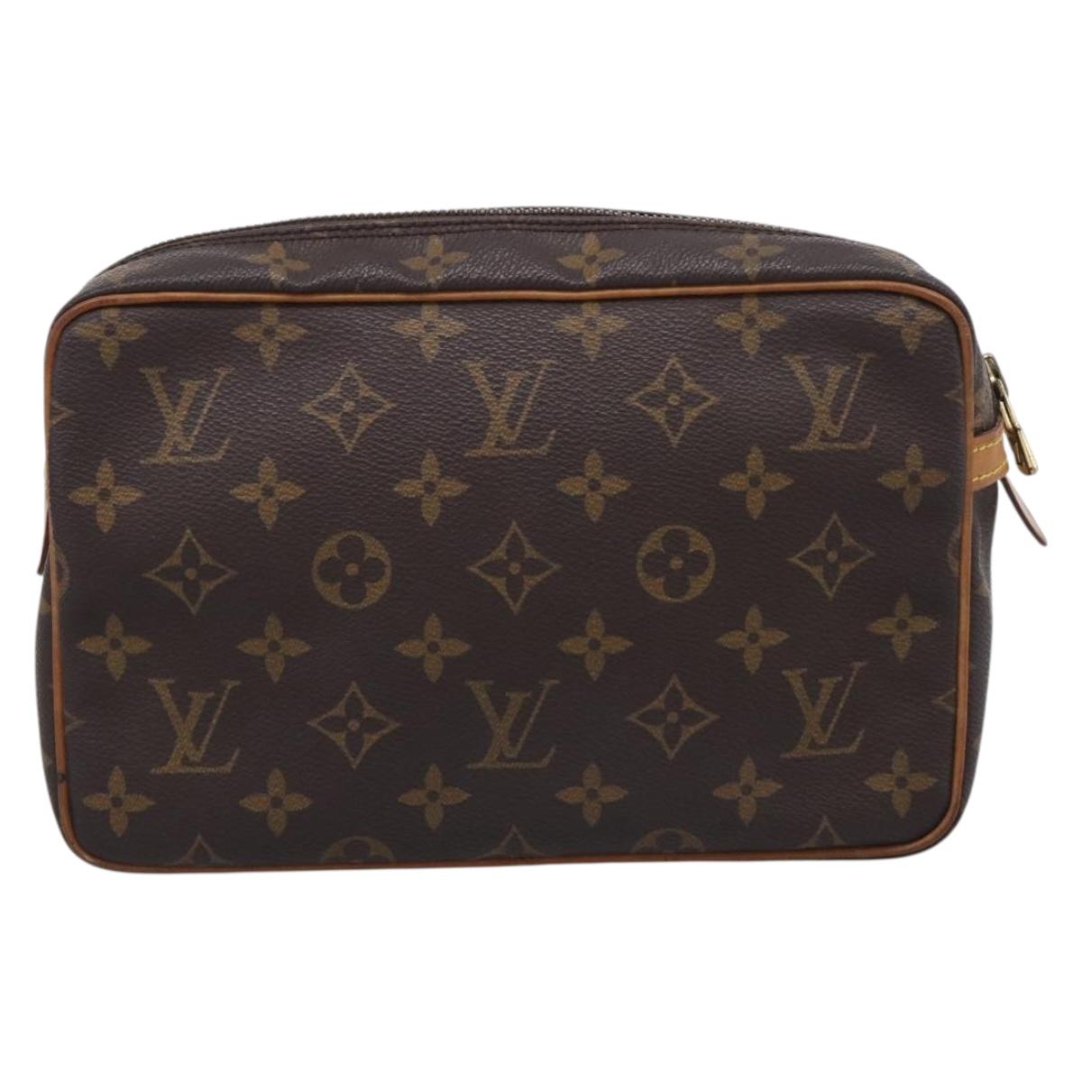 LOUIS VUITTON Monogram Compiegne 23 Clutch Bag M51847 LV Auth 213033A