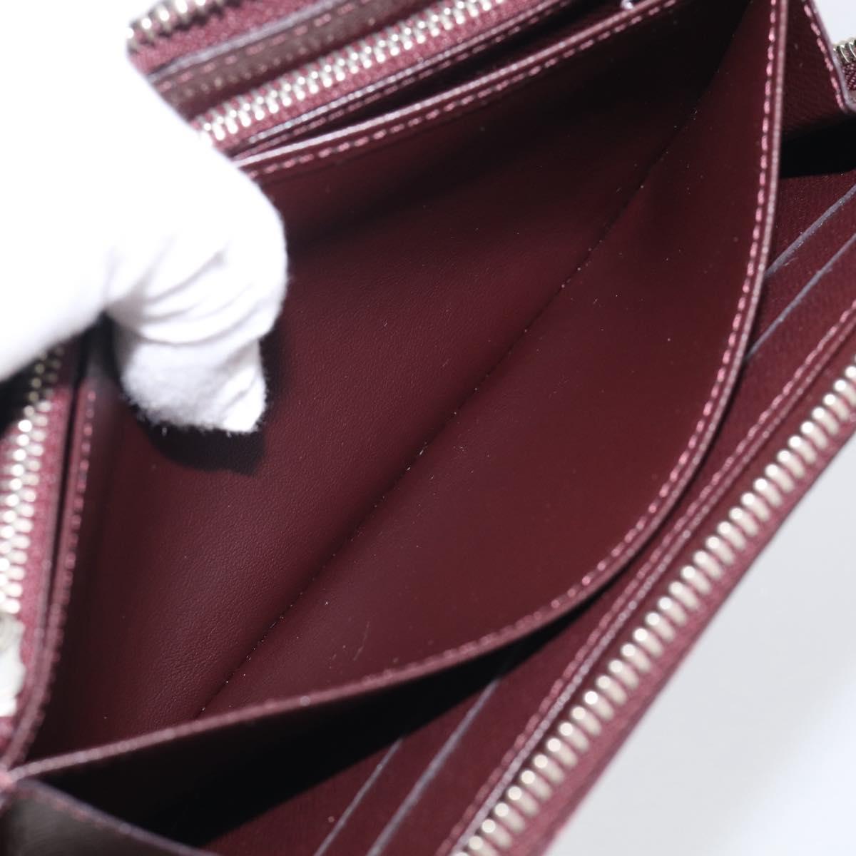 LOUIS VUITTON Epi Electric Zippy Wallet Dark Bordeaux M60314 LV Auth 213035A