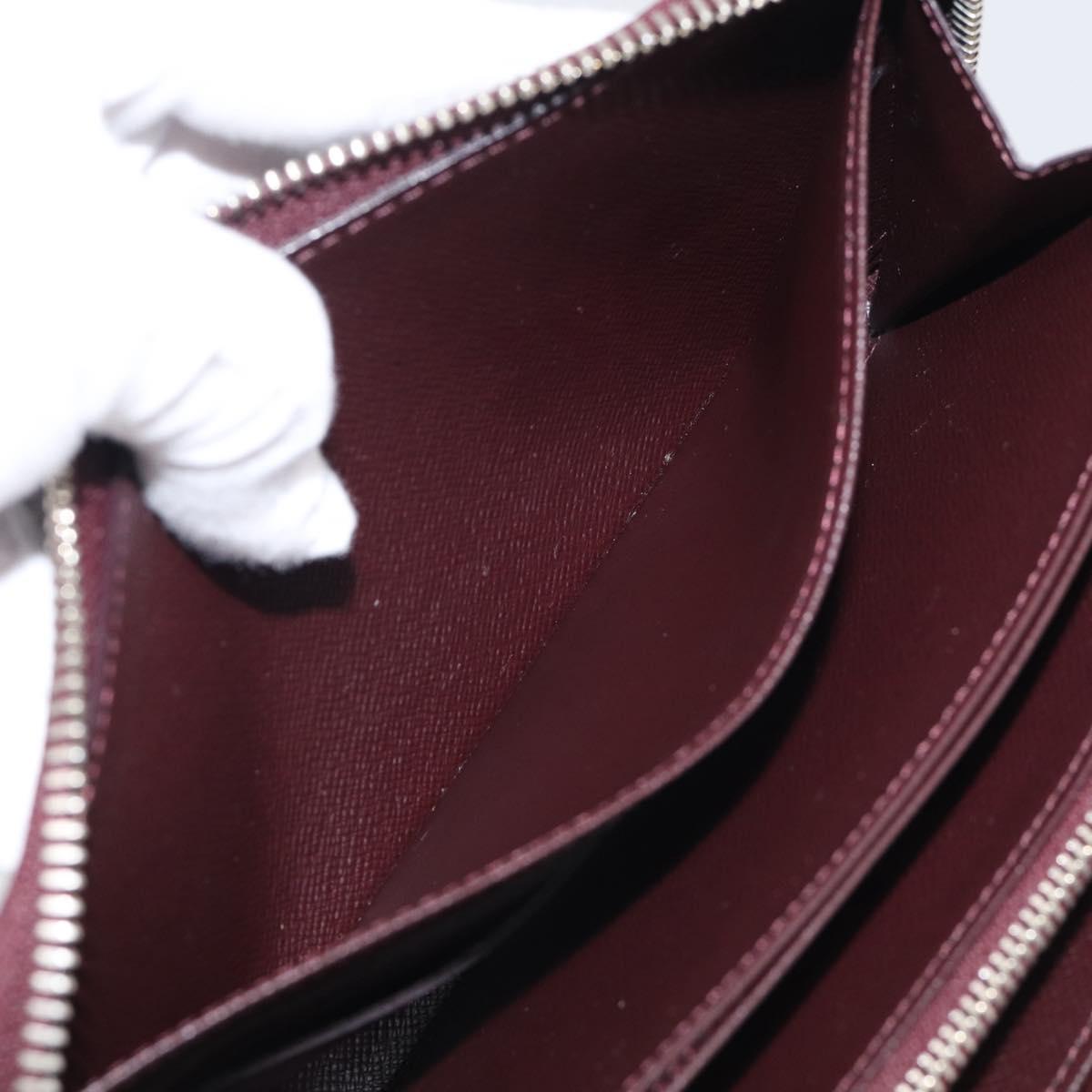 LOUIS VUITTON Epi Electric Zippy Wallet Dark Bordeaux M60314 LV Auth 213035A
