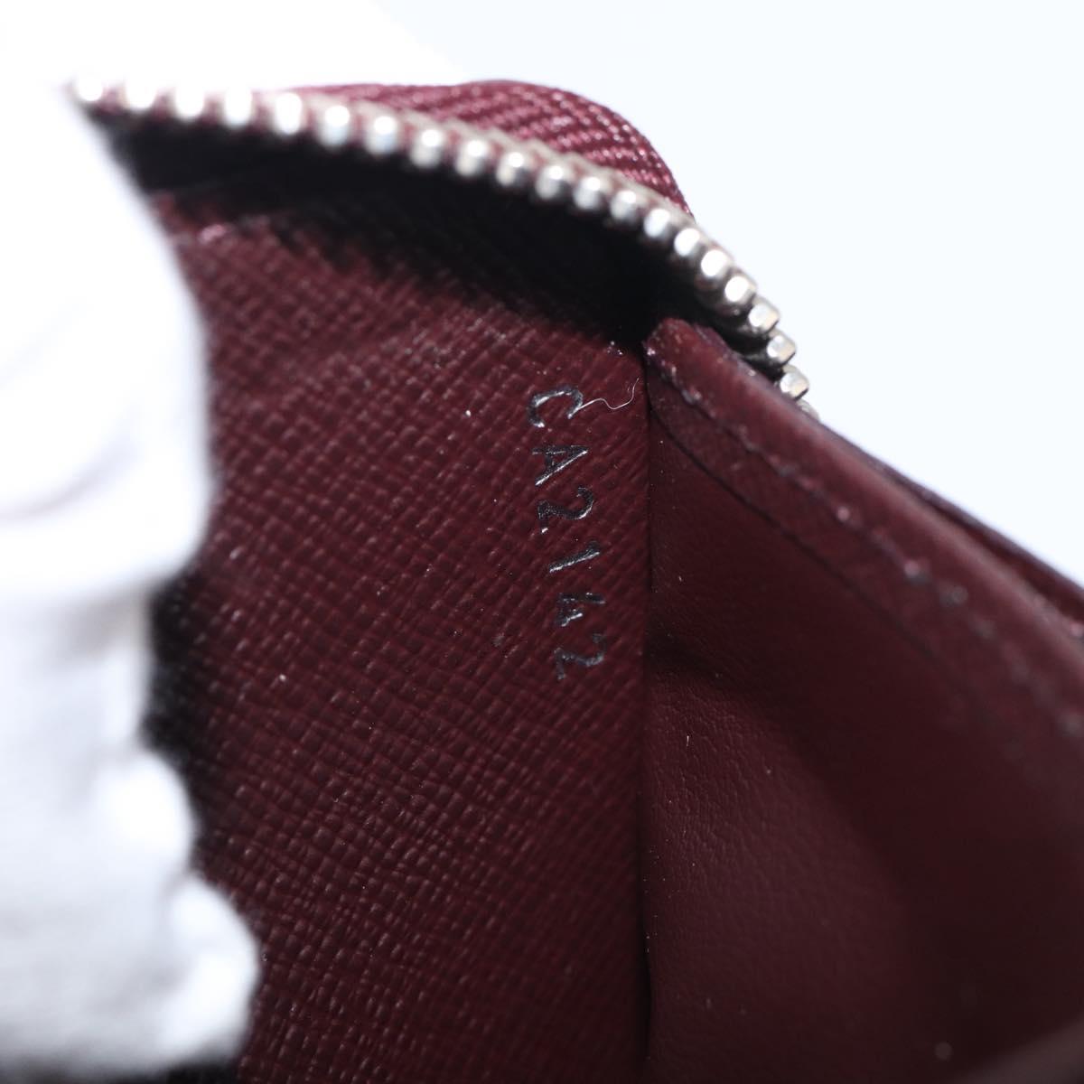 LOUIS VUITTON Epi Electric Zippy Wallet Dark Bordeaux M60314 LV Auth 213035A