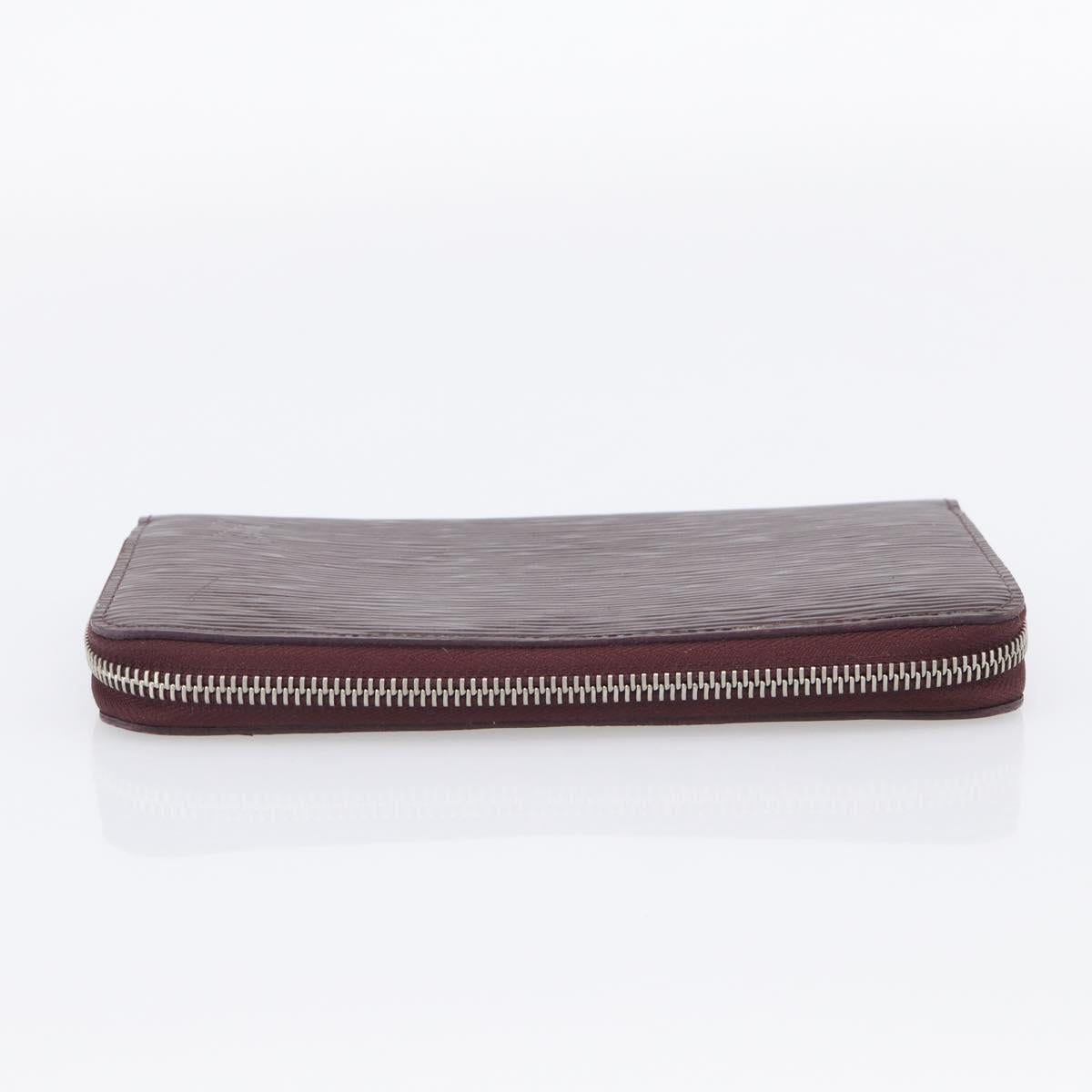 LOUIS VUITTON Epi Electric Zippy Wallet Dark Bordeaux M60314 LV Auth 213035A