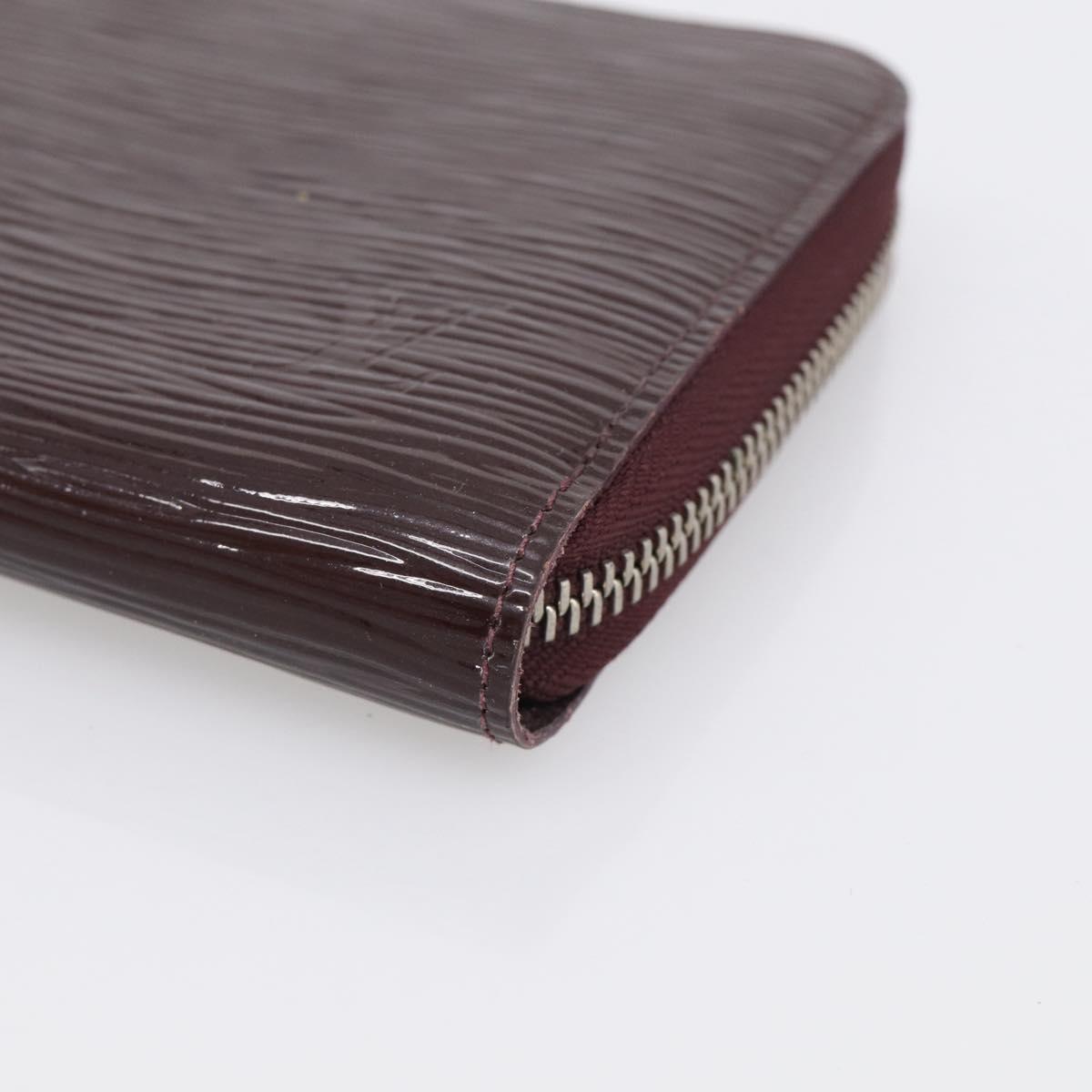 LOUIS VUITTON Epi Electric Zippy Wallet Dark Bordeaux M60314 LV Auth 213035A