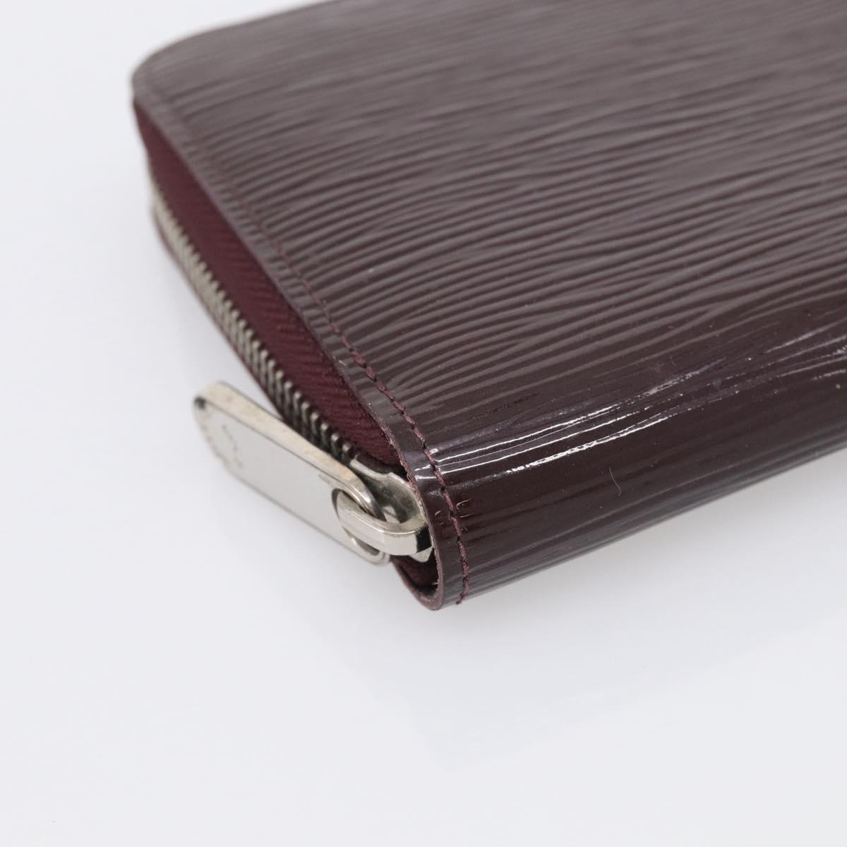 LOUIS VUITTON Epi Electric Zippy Wallet Dark Bordeaux M60314 LV Auth 213035A