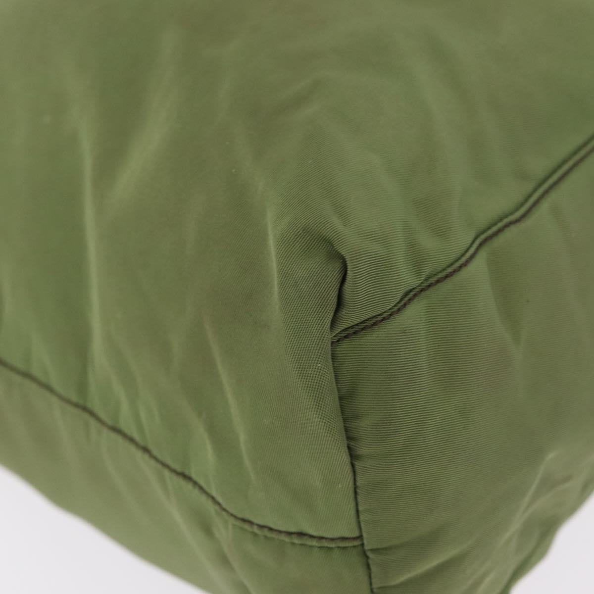 PRADA Tote Bag Nylon Green Auth 213037