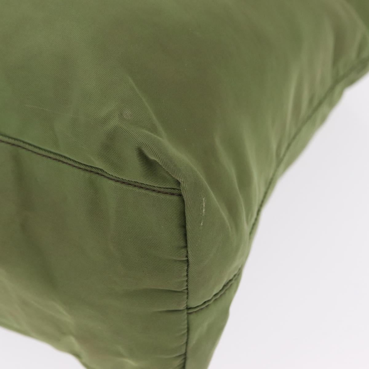 PRADA Tote Bag Nylon Green Auth 213037