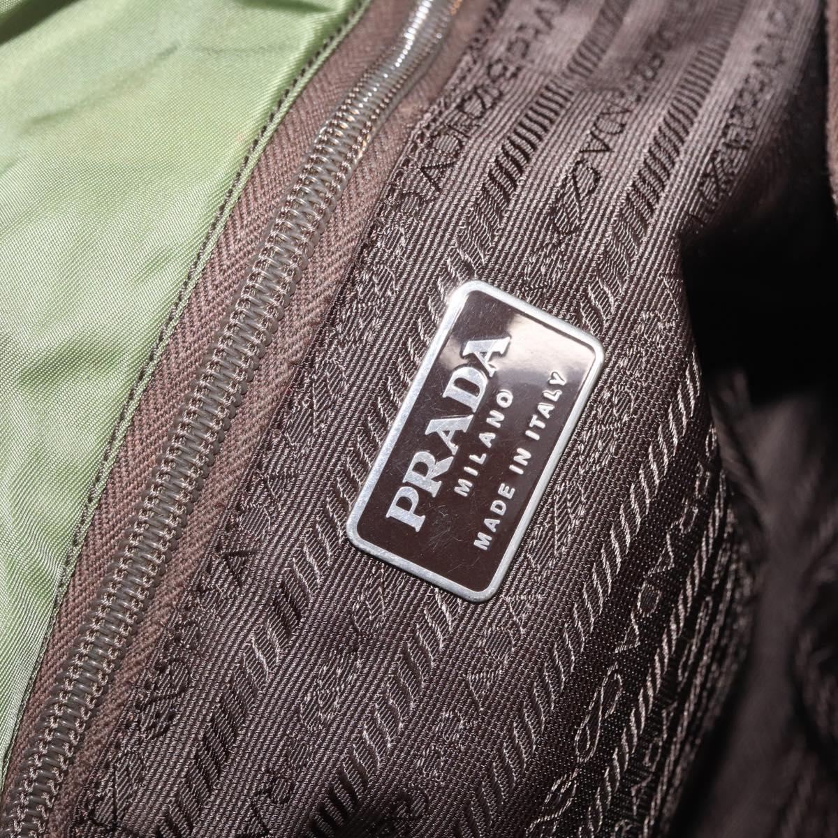 PRADA Tote Bag Nylon Green Auth 213037