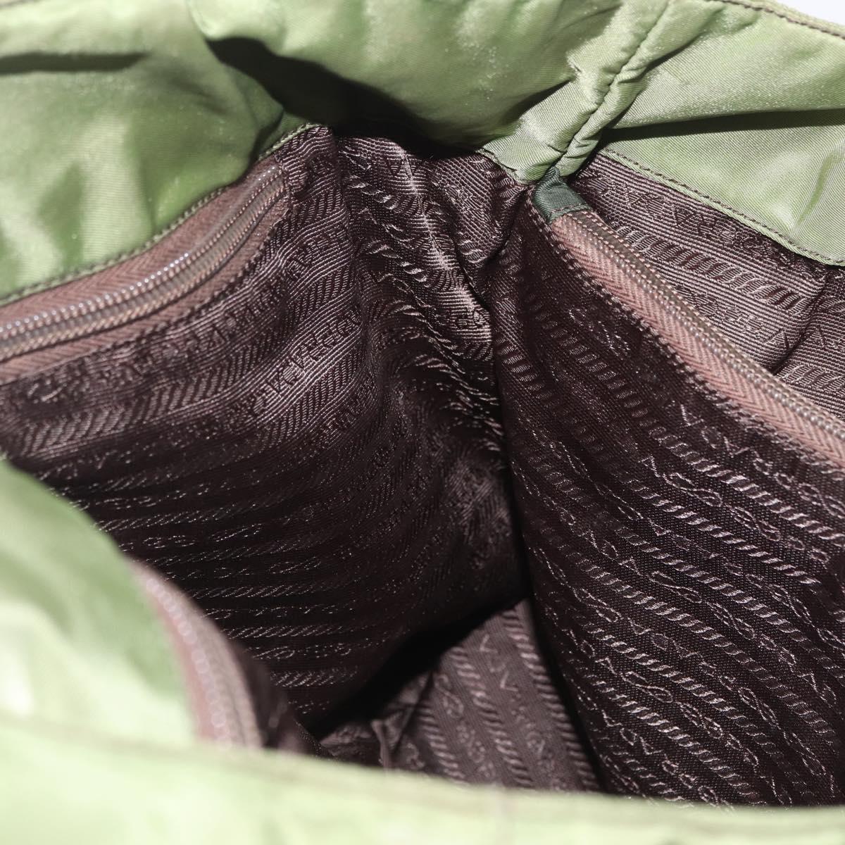 PRADA Tote Bag Nylon Green Auth 213037