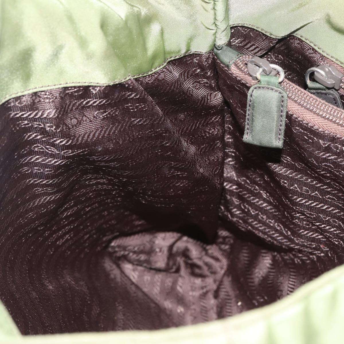 PRADA Tote Bag Nylon Green Auth 213037
