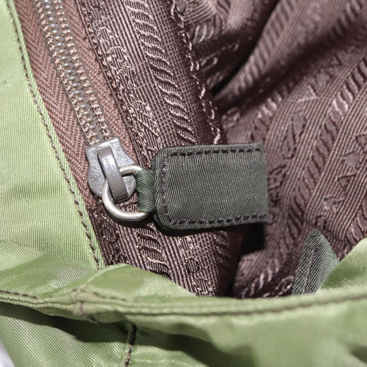 PRADA Tote Bag Nylon Green Auth 213037
