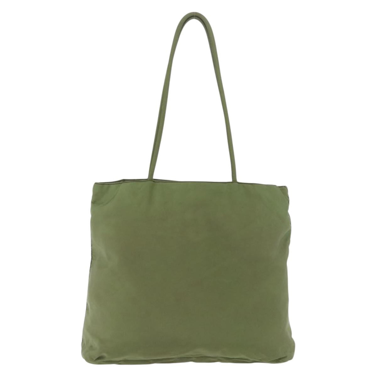 PRADA Tote Bag Nylon Green Auth 213037
