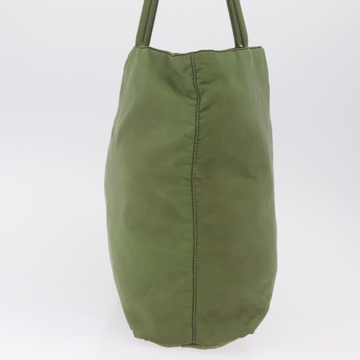 PRADA Tote Bag Nylon Green Auth 213037