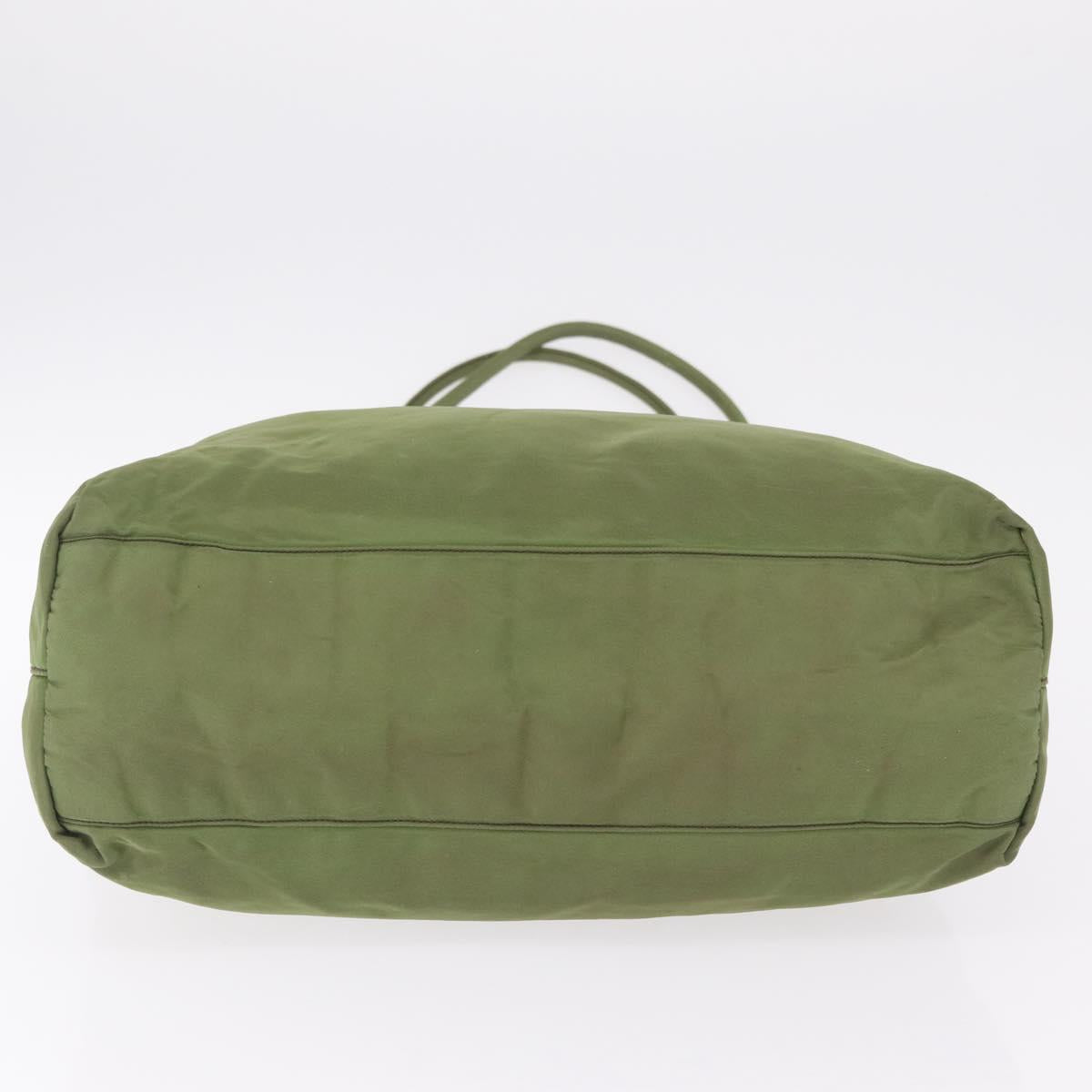 PRADA Tote Bag Nylon Green Auth 213037