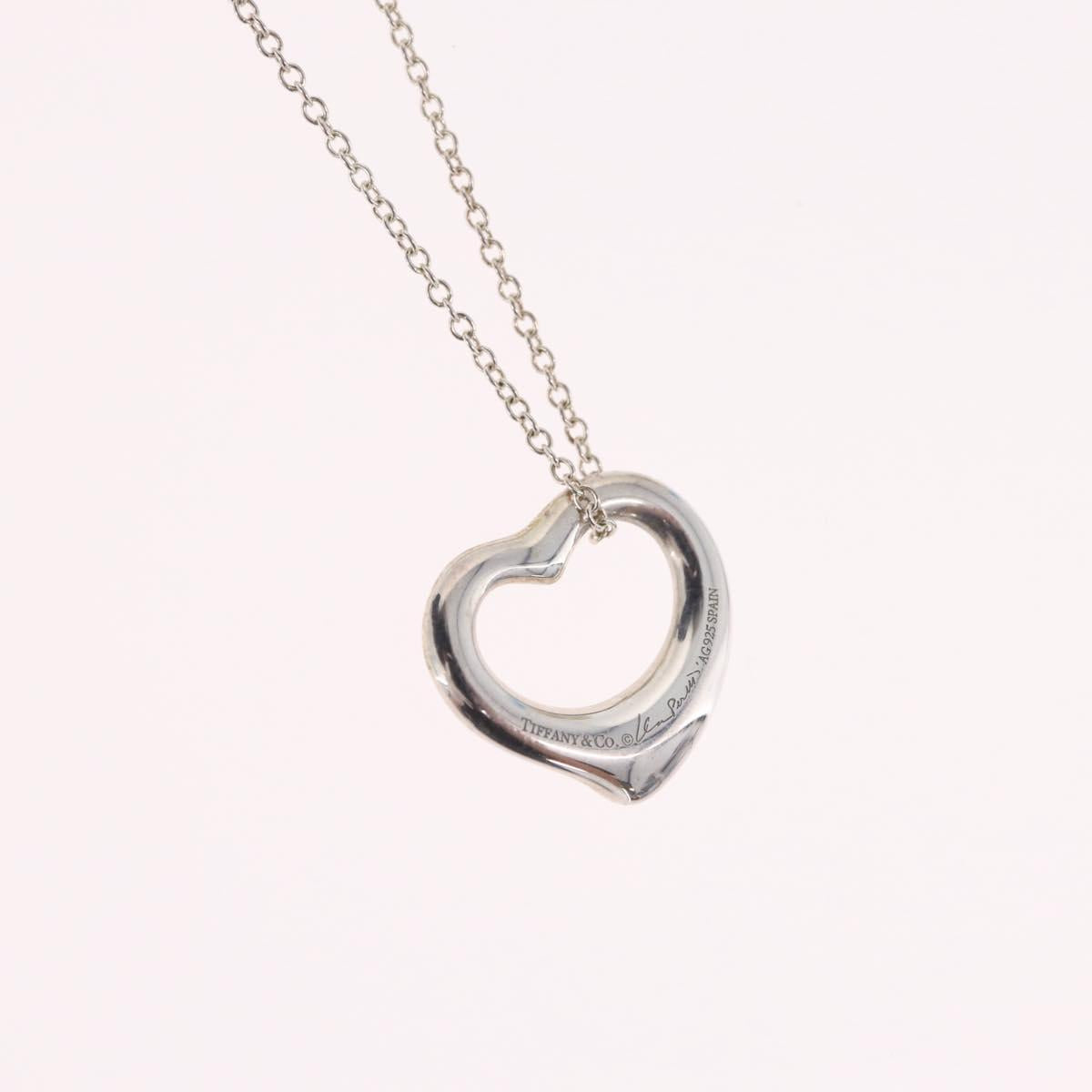 Tiffany & Co. Open Heart Necklace Ag925 Silver Auth 213039M