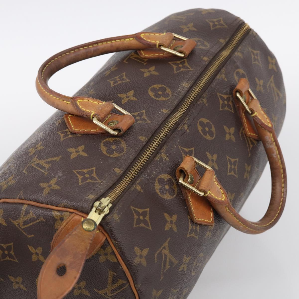 LOUIS VUITTON Monogram Speedy 30 Hand Bag M41526 LV Auth 213043