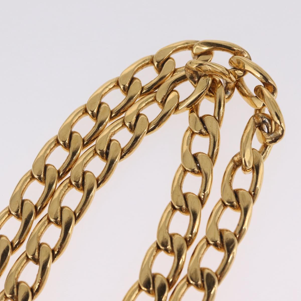 CHANEL Chain Belt metal 35.4"" Gold CC Auth 213052M