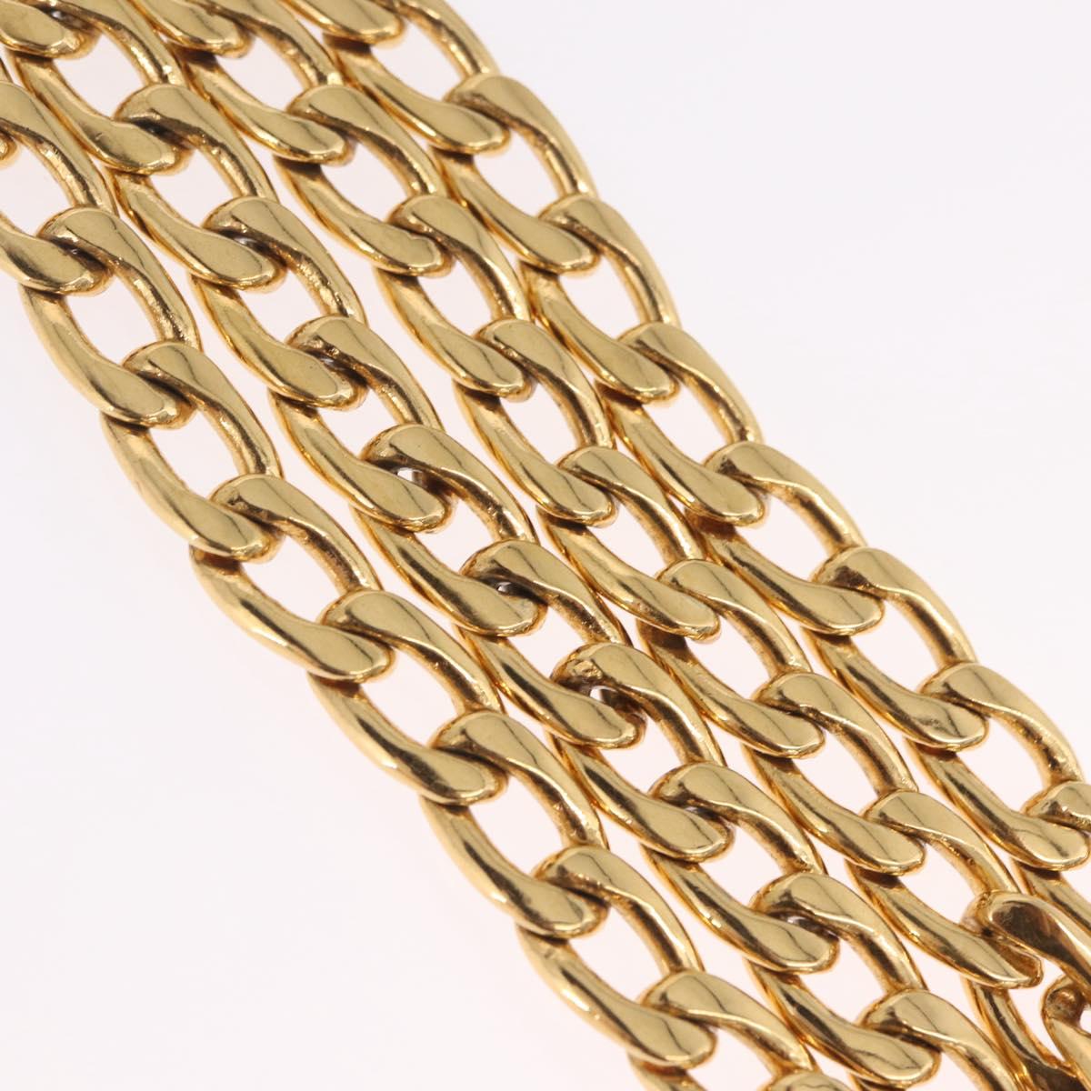 CHANEL Chain Belt metal 35.4"" Gold CC Auth 213052M
