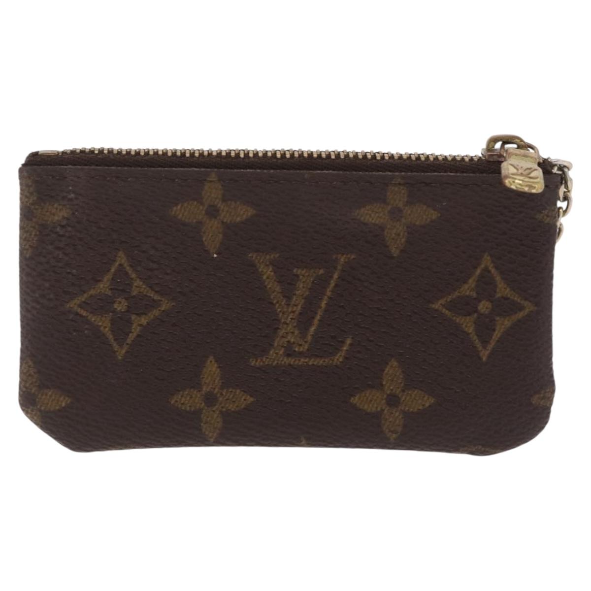 LOUIS VUITTON Monogram Pochette Cles Coin Purse M60033 LV Auth 213056