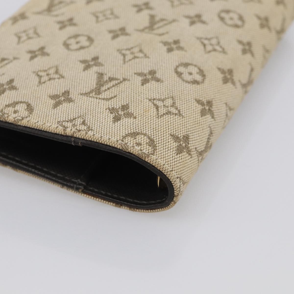 LOUIS VUITTON Monogram Mini Agenda PM Day Planner Cover Khaki R20911 Auth 213068