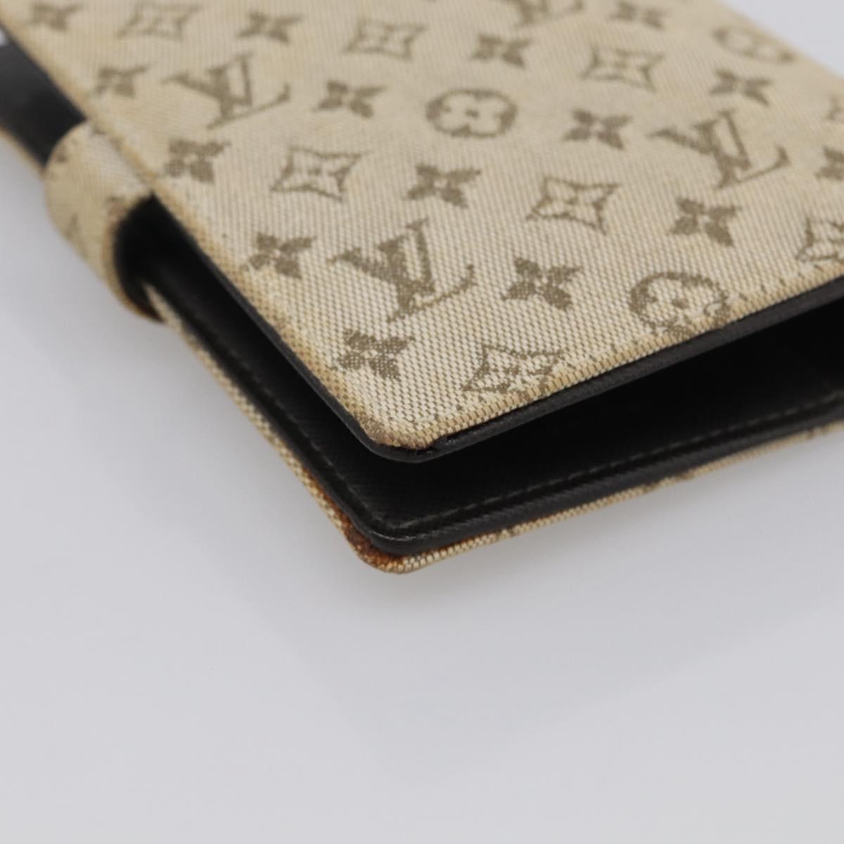 LOUIS VUITTON Monogram Mini Agenda PM Day Planner Cover Khaki R20911 Auth 213068