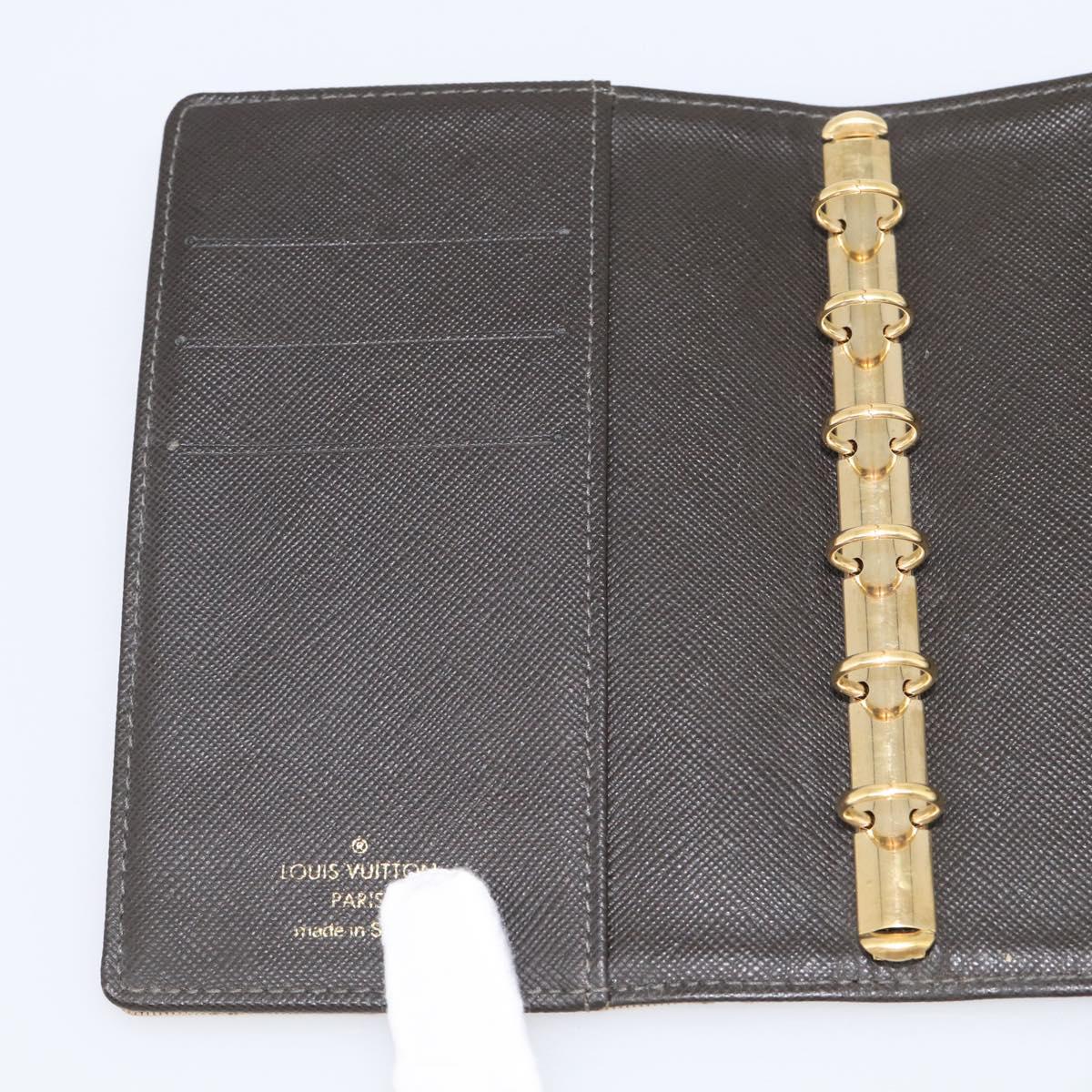 LOUIS VUITTON Monogram Mini Agenda PM Day Planner Cover Khaki R20911 Auth 213068