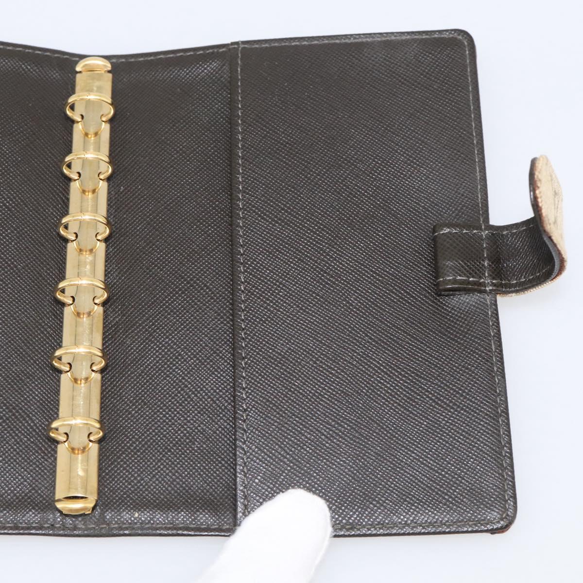 LOUIS VUITTON Monogram Mini Agenda PM Day Planner Cover Khaki R20911 Auth 213068