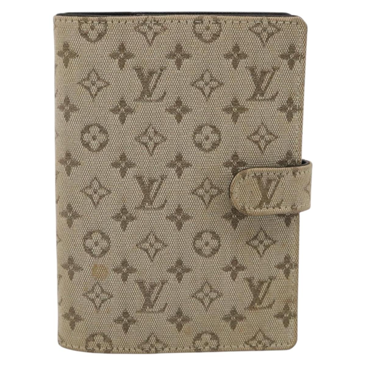 LOUIS VUITTON Monogram Mini Agenda PM Day Planner Cover Khaki R20911 Auth 213068