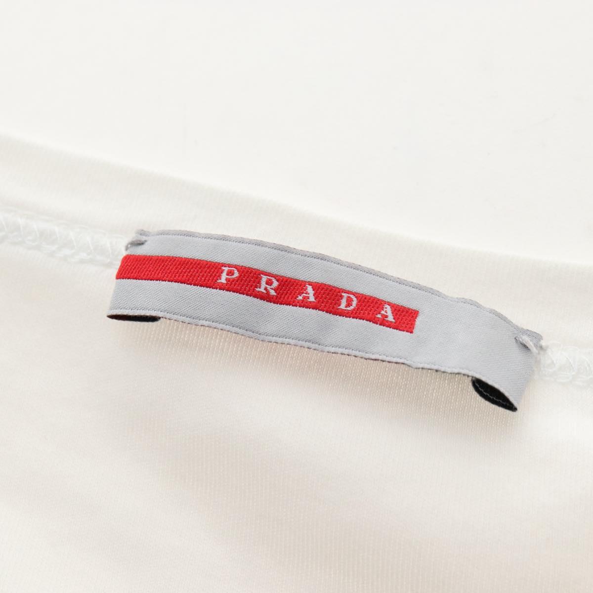 PRADA Sports TShirt Shirt cotton L White Auth 213076A
