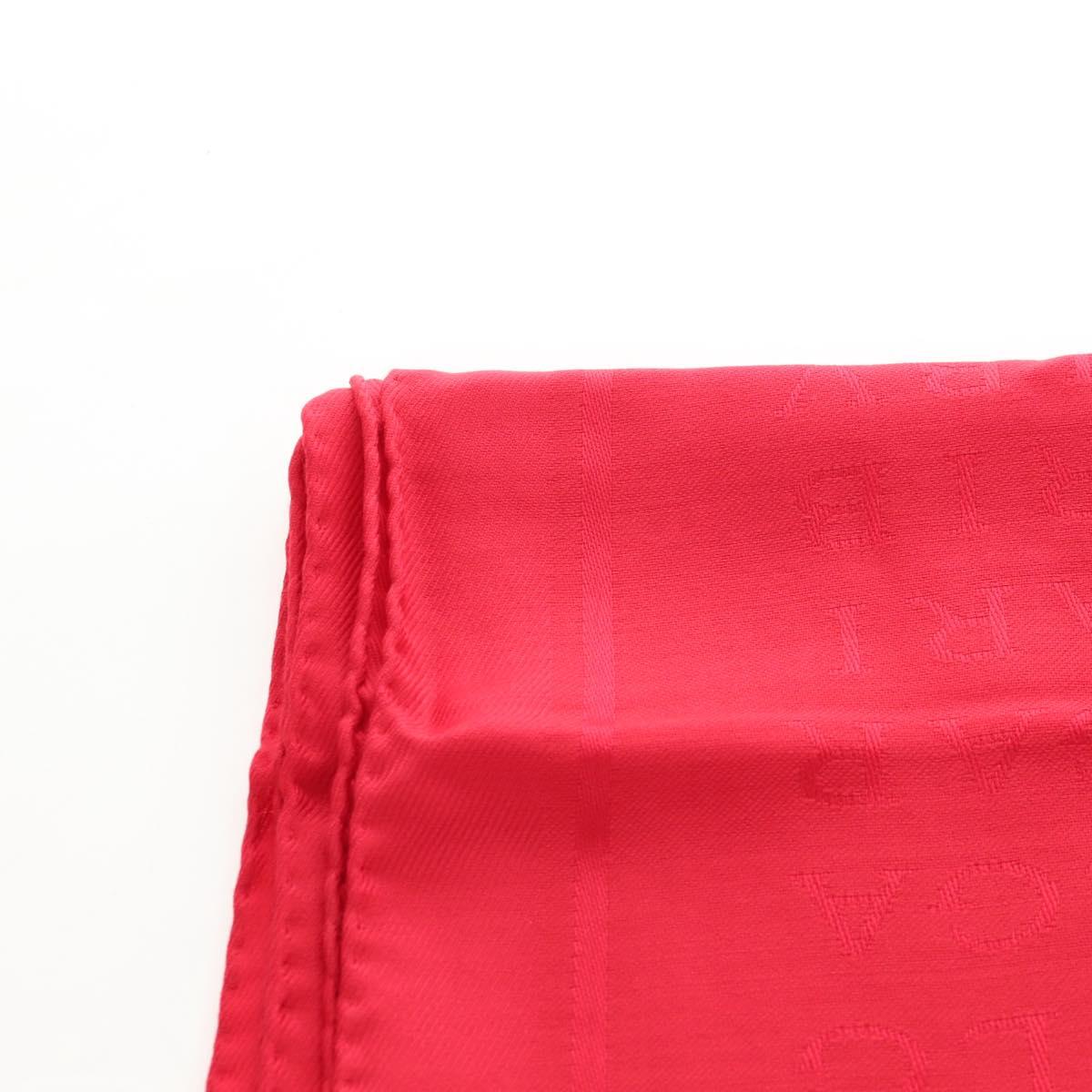 BVLGARI Stole Silk Red Auth 213083M