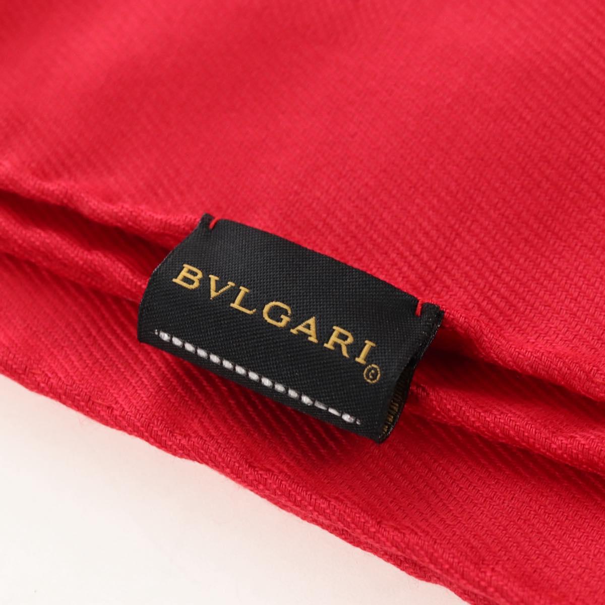 BVLGARI Stole Silk Red Auth 213083M