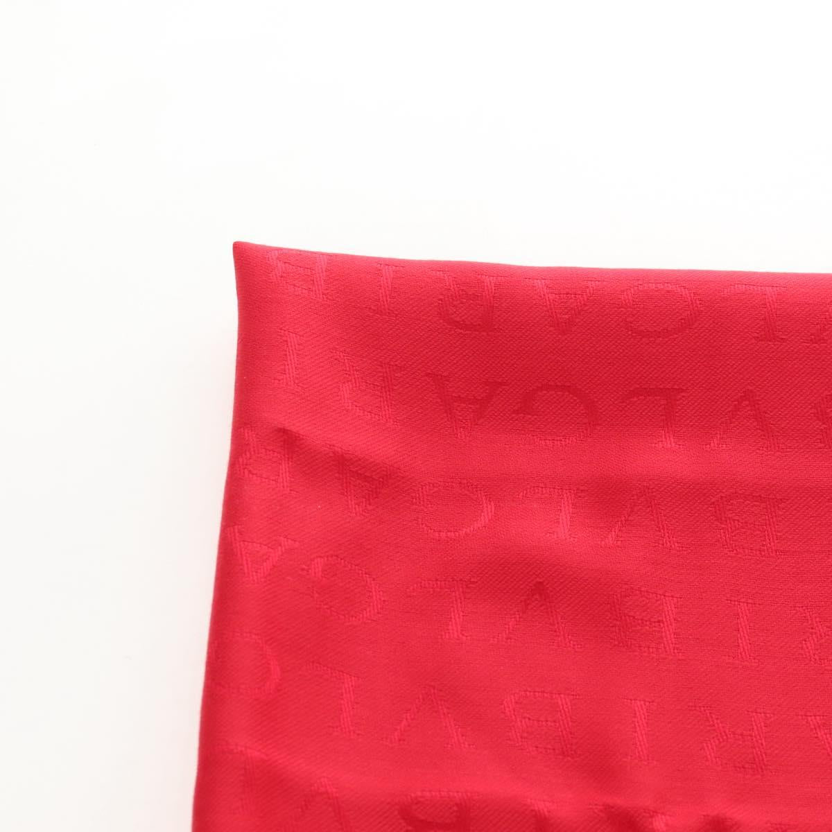 BVLGARI Stole Silk Red Auth 213083M