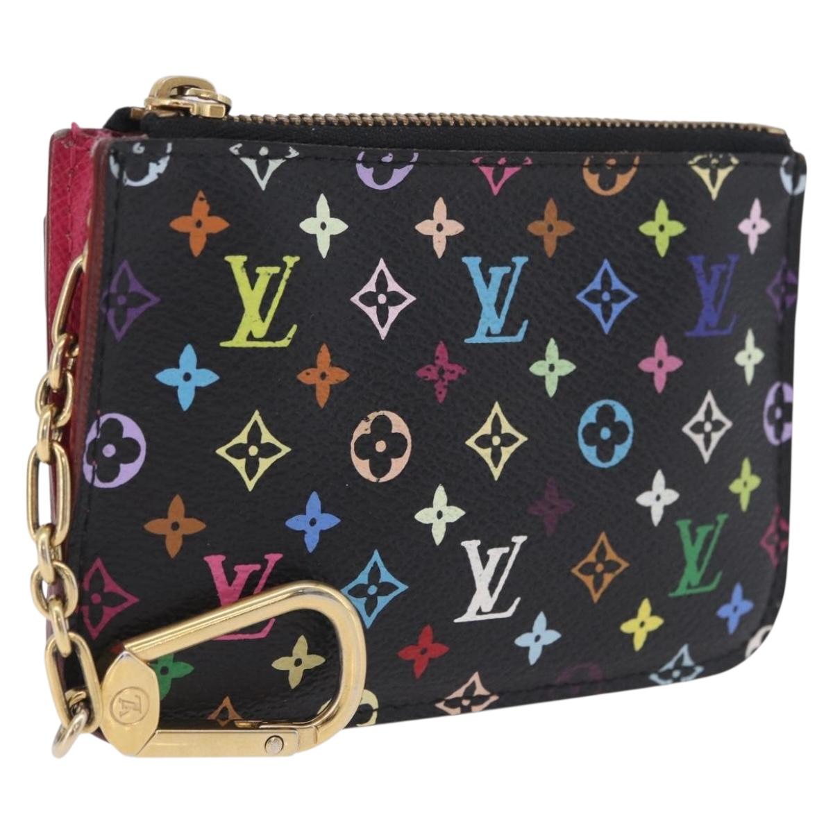 LOUIS VUITTON Monogram Multicolor Pochette Cles NM Black M60279 LV Auth 213132V