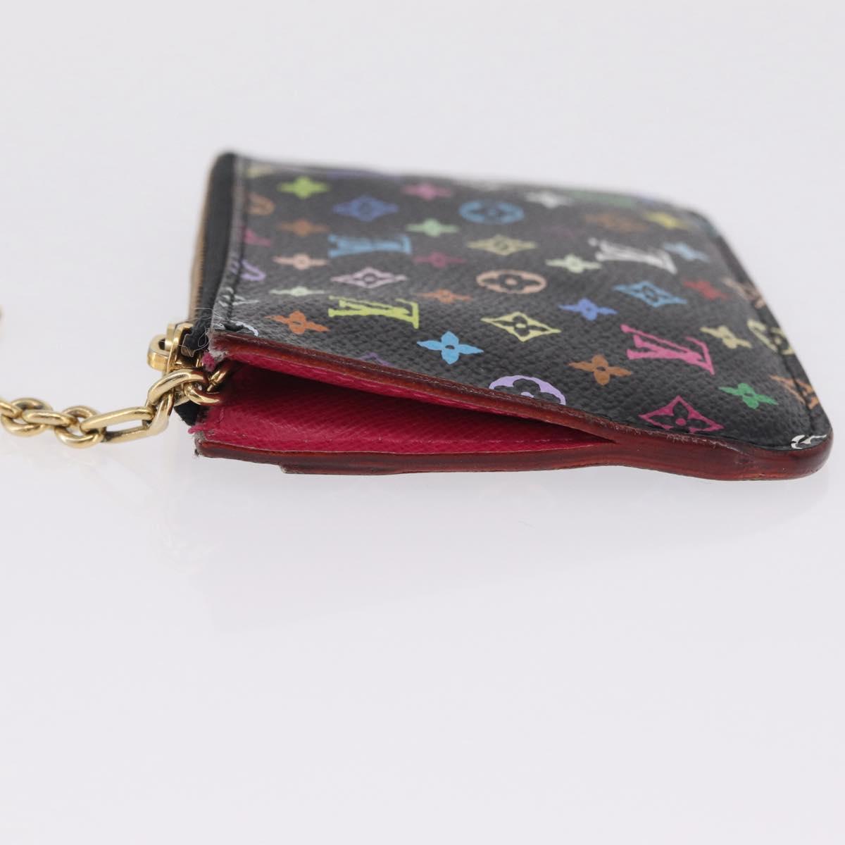LOUIS VUITTON Monogram Multicolor Pochette Cles NM Black M60279 LV Auth 213132V