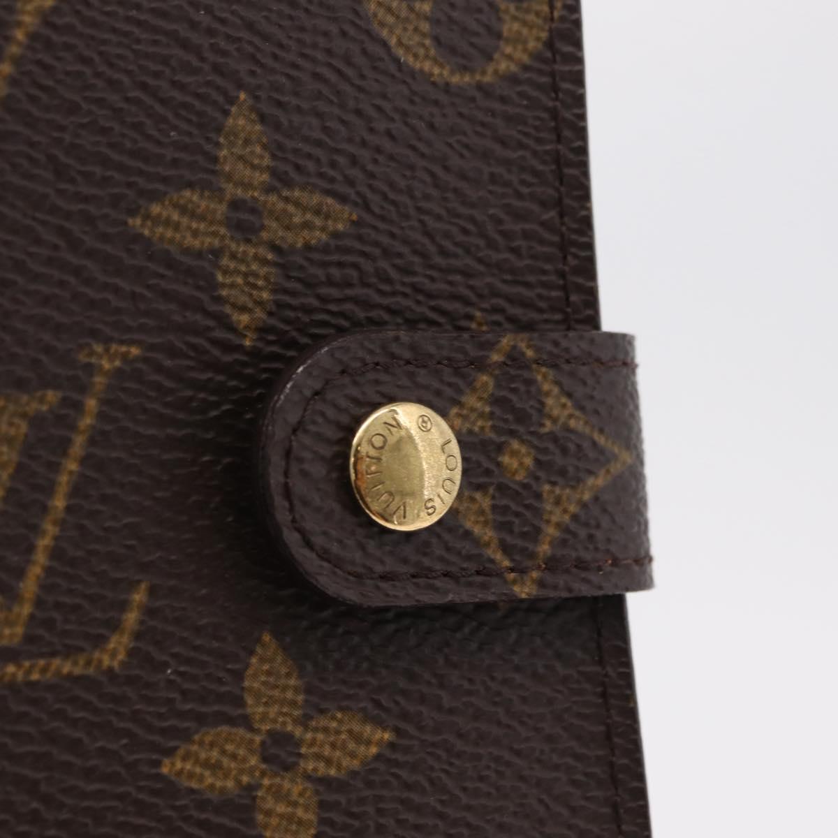 LOUIS VUITTON Monogram Agenda PM Day Planner Cover R20005 LV Auth 213134M
