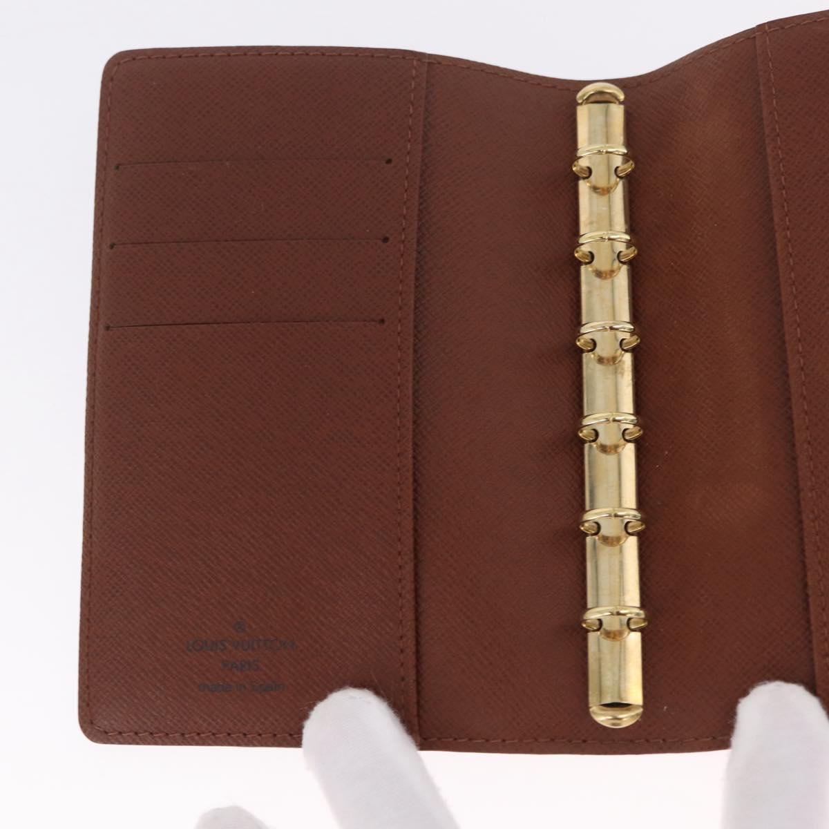 LOUIS VUITTON Monogram Agenda PM Day Planner Cover R20005 LV Auth 213134M