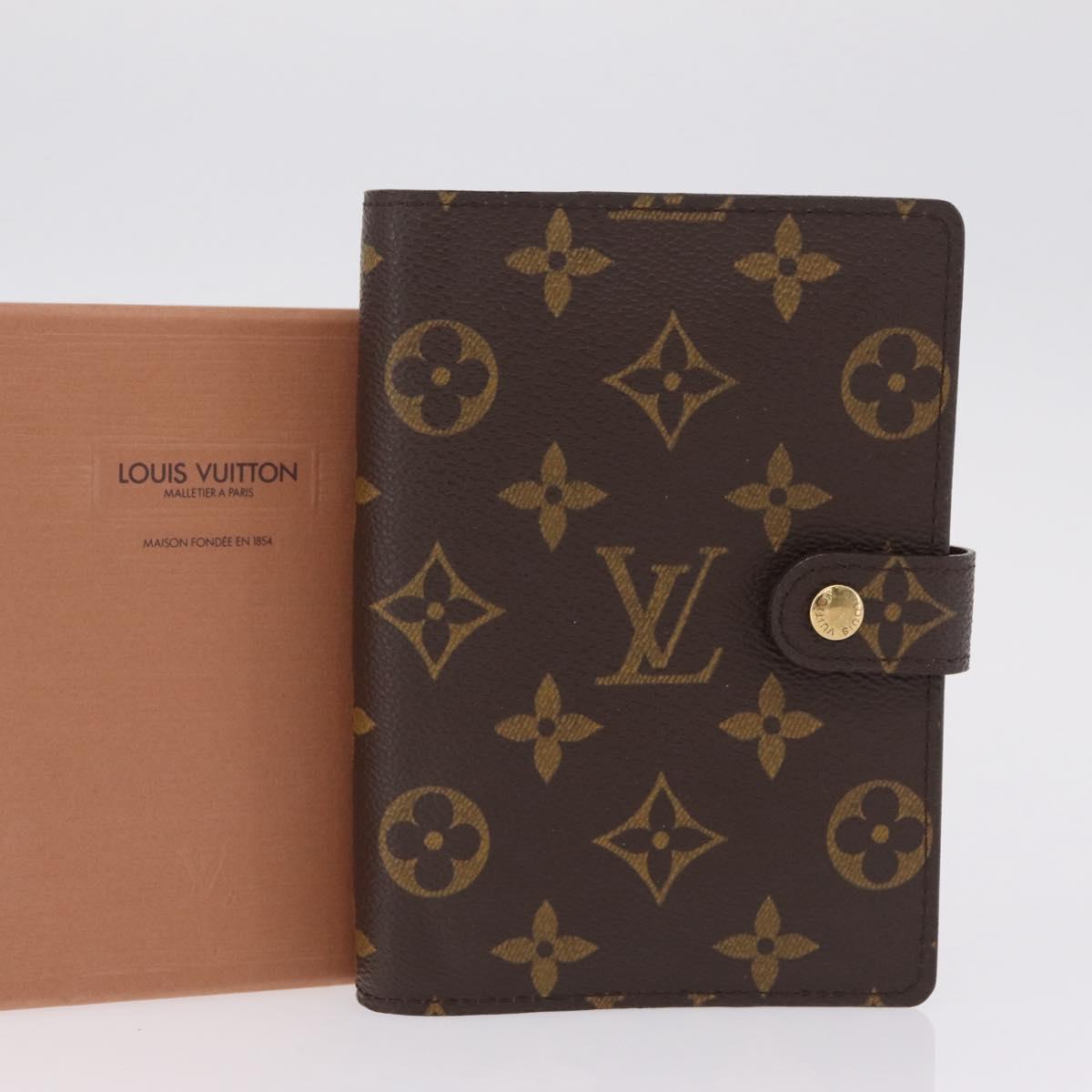 LOUIS VUITTON Monogram Agenda PM Day Planner Cover R20005 LV Auth 213134M