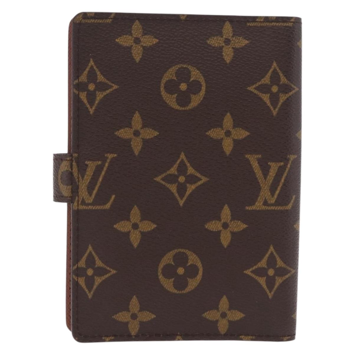 LOUIS VUITTON Monogram Agenda PM Day Planner Cover R20005 LV Auth 213134M