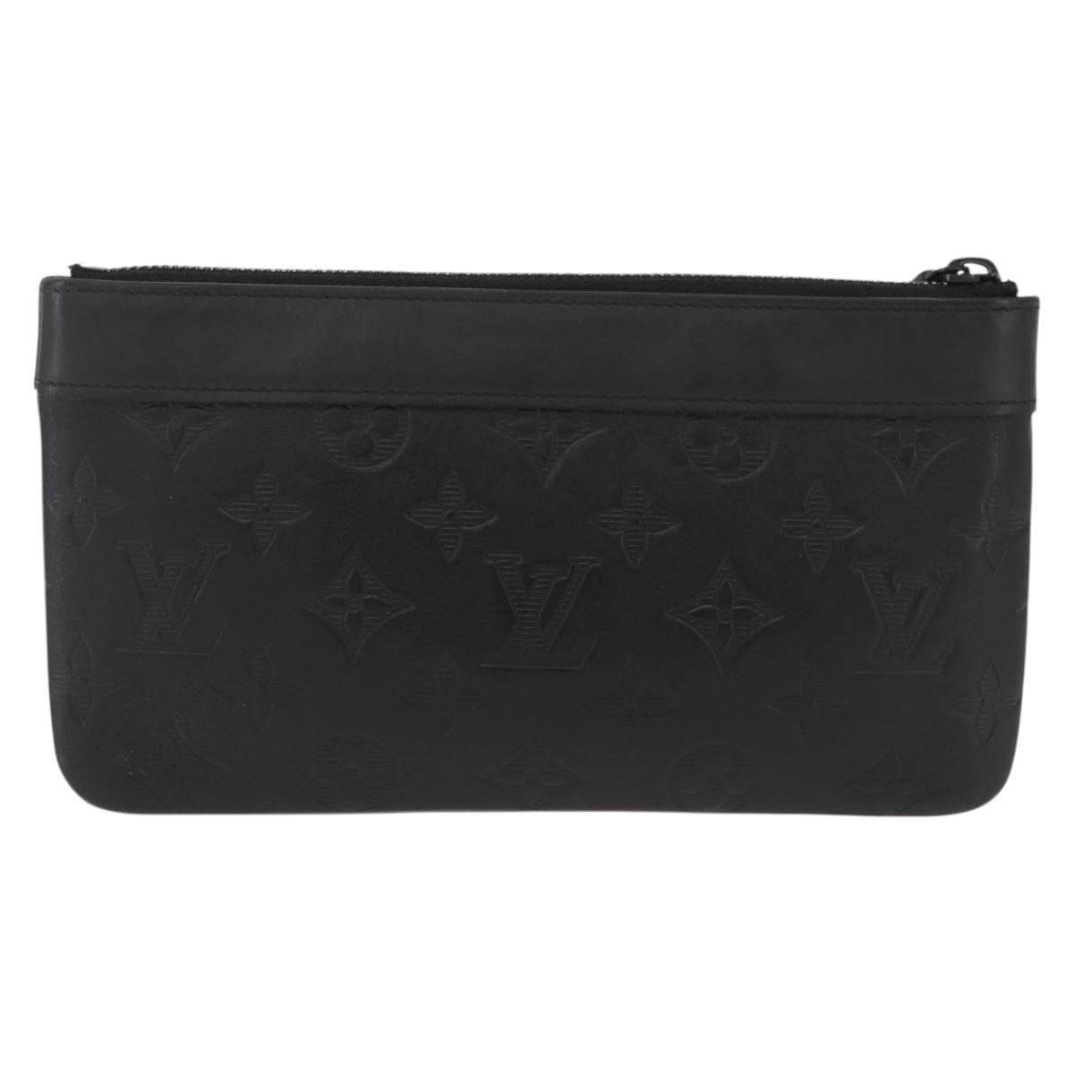 LOUIS VUITTON Monogram Shadow Pochette Discovery PM Black M44335 LV Auth 213135A